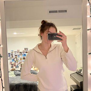 Eddie Bauer vintage white quarter zip long sleeve